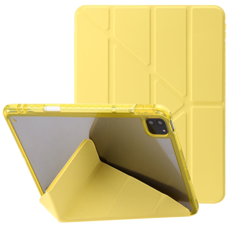 Clear Acrylic Deformation Leather Tablet Case