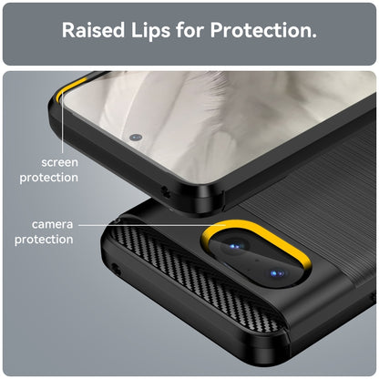 Carbon Fiber Brushed Texture TPU Case, For Google Pixel 8, For Google Pixel 8 Pro, For Xiaomi 13 Ultra
