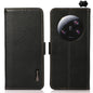 KHAZNEH Side-Magnetic Litchi Genuine Leather RFID Phone Case, For Xiaomi 13 Ultra