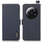 KHAZNEH Side-Magnetic Litchi Genuine Leather RFID Phone Case