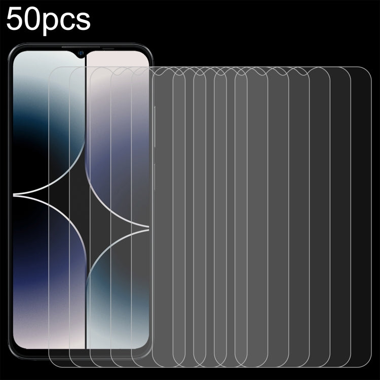 50pcs 0.26mm 9H 2.5D Tempered Glass Film