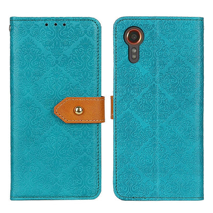 European Floral Embossed Leather Phone Case