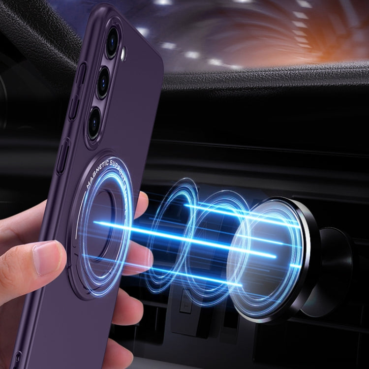 Matte Magsafe Magnetic Phone Case with Trolley Holder, For Samsung Galaxy S23 Ultra 5G