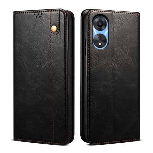Oil Wax Crazy Horse Texture Leather Phone Case, For OPPO A58 4G, For OPPO A78 4G, For OPPO A79 5G