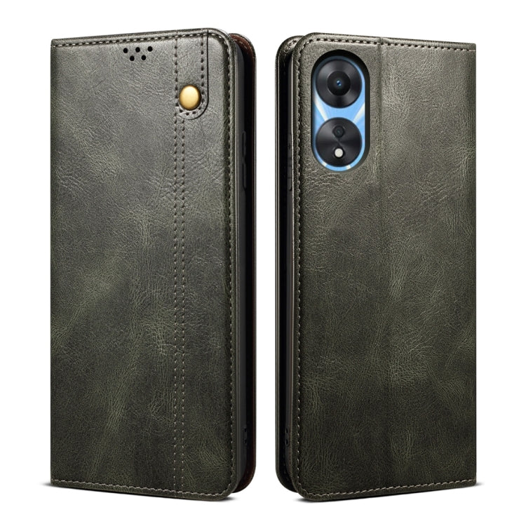 Oil Wax Crazy Horse Texture Leather Phone Case, Series 1