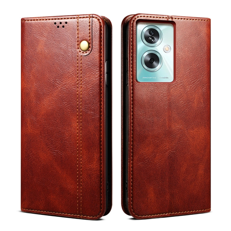 Oil Wax Crazy Horse Texture Leather Phone Case, Series 1