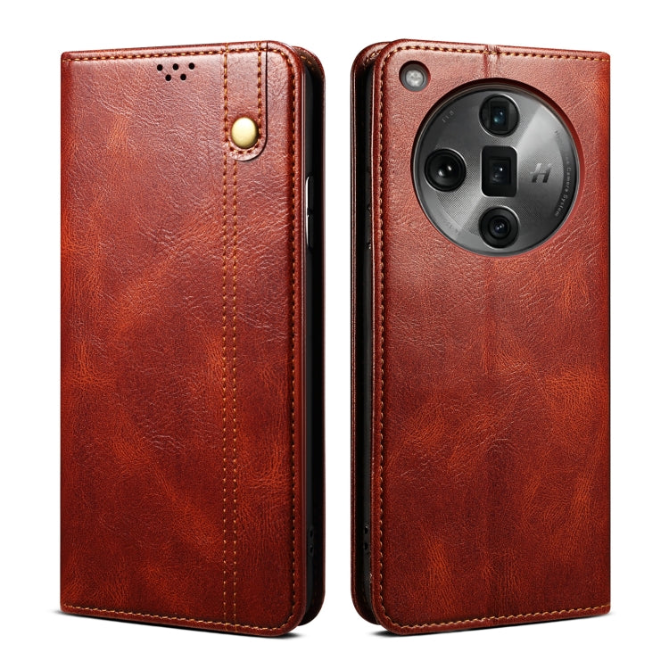 Oil Wax Crazy Horse Texture Leather Phone Case, Series 1