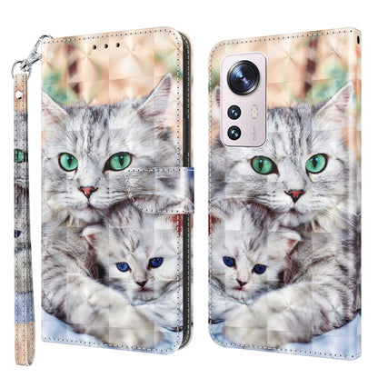 3D Painted Pattern Leather Phone Case, Series 1
