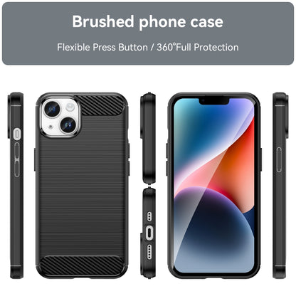 Brushed Texture Carbon Fiber TPU Phone Case