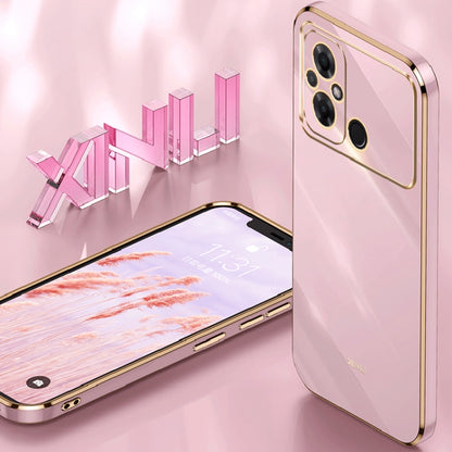 XINLI Straight Edge 6D Electroplate TPU Phone Case, For Xiaomi Poco C55 4G, For Xiaomi Redmi Note 12 5G Global