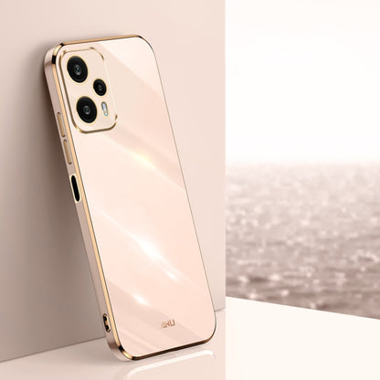 XINLI Straight Edge 6D Electroplate TPU Phone Case, For Xiaomi Redmi Note 12 Pro 4G, For Xiaomi Redmi Note 12 Turbo, For Xiaomi Civi 3 5G