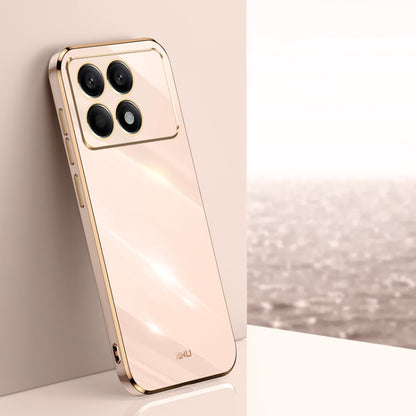XINLI Straight Edge 6D Electroplate TPU Phone Case, For Xiaomi Redmi K70, For Xiaomi Redmi 12 4G, For Xiaomi Redmi Note 12S 4G