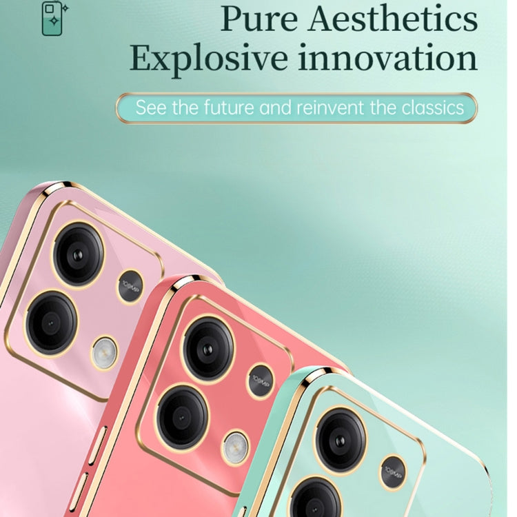 XINLI Straight Edge 6D Electroplate TPU Phone Case, For Xiaomi Redmi Note 13 4G, For Xiaomi Redmi 13C 5G, For Xiaomi Redmi K70E