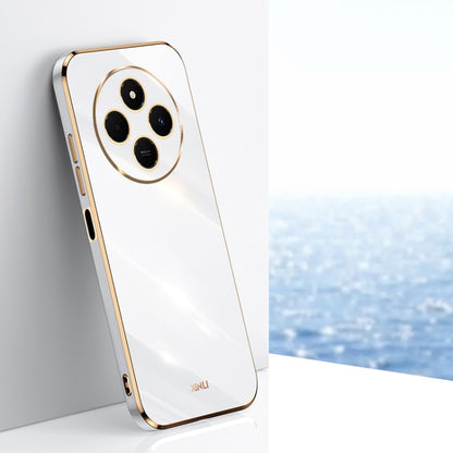 XINLI Straight Edge 6D Electroplate TPU Phone Case, For Redmi Note 14 4G 163.25mm, For Redmi Note 14 5G Global, For Redmi 14 4G