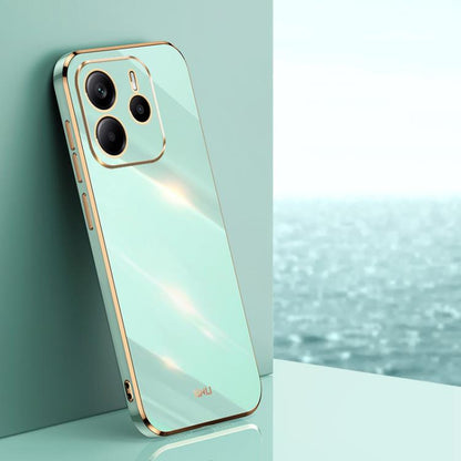 XINLI Straight Edge 6D Electroplate TPU Phone Case, For Redmi Note 14 4G 163.25mm, For Redmi Note 14 5G Global, For Redmi 14 4G
