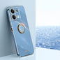 XINLI Straight Edge 6D Electroplate TPU Phone Case with Ring Holder, For Xiaomi 14, For Xiaomi Redmi Note 13 5G, For Xiaomi Redmi 13C 4G