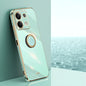 XINLI Straight Edge 6D Electroplate TPU Phone Case with Ring Holder, For Xiaomi 14, For Xiaomi Redmi Note 13 5G, For Xiaomi Redmi 13C 4G