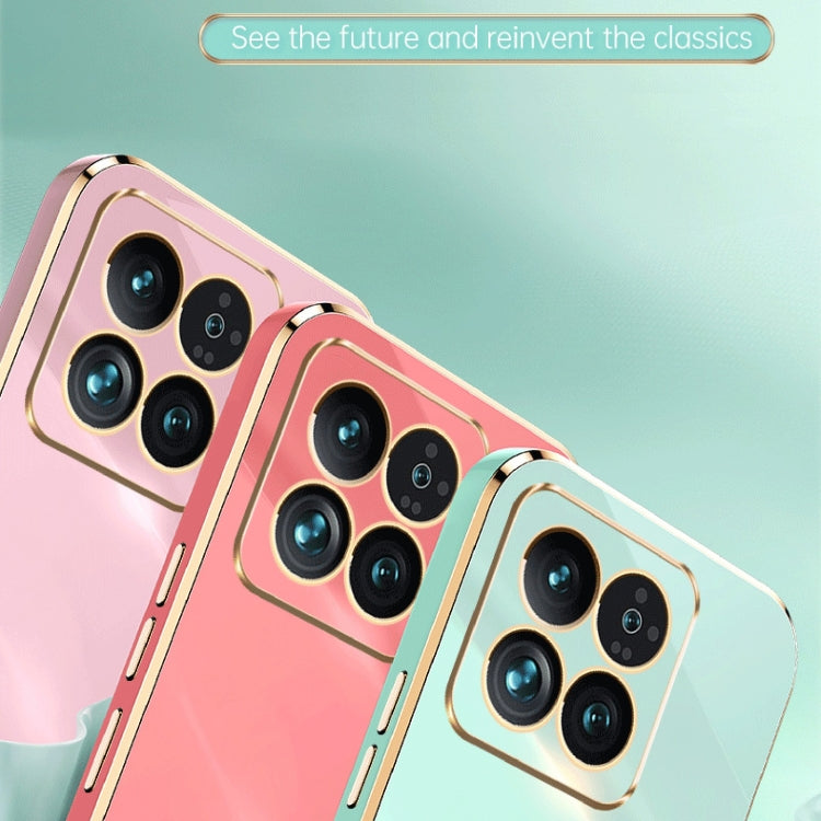 XINLI Straight Edge 6D Electroplate TPU Phone Case with Ring Holder, For Xiaomi 14, For Xiaomi Redmi Note 13 5G, For Xiaomi Redmi 13C 4G