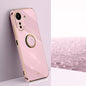 XINLI Straight Edge 6D Electroplate TPU Phone Case with Ring Holder, For Xiaomi 14, For Xiaomi Redmi Note 13 5G, For Xiaomi Redmi 13C 4G