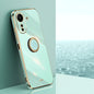 XINLI Straight Edge 6D Electroplate TPU Phone Case with Ring Holder, For Xiaomi 14, For Xiaomi Redmi Note 13 5G, For Xiaomi Redmi 13C 4G