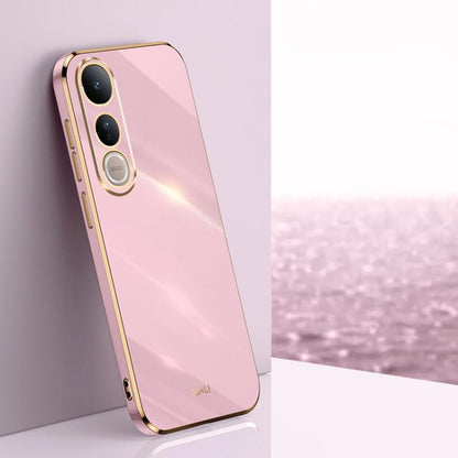 XINLI Straight Edge 6D Electroplate TPU Phone Case, For vivo V50 Lite, For vivo V50, For vivo Y300 Pro