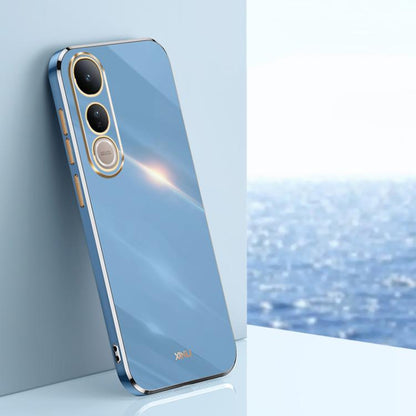 XINLI Straight Edge 6D Electroplate TPU Phone Case, For vivo V50 Lite, For vivo V50, For vivo Y300 Pro