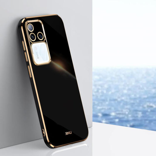 XINLI Straight Edge 6D Electroplate TPU Phone Case