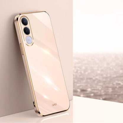 XINLI Straight Edge 6D Electroplate TPU Phone Case, For vivo Y600 Pro 5G, For vivo V70 FE 5G, For vivo X300 Ultra