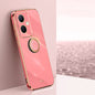 XINLI Straight Edge 6D Electroplate TPU Phone Case with Ring Holder, For vivo S17e, For vivo Y78+, For vivo iQOO Pro