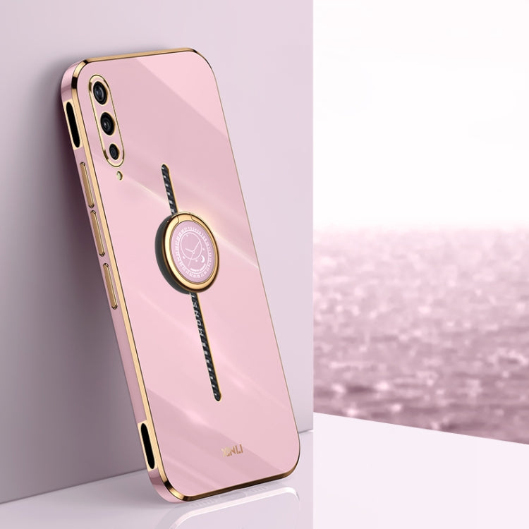 XINLI Straight Edge 6D Electroplate TPU Phone Case with Ring Holder