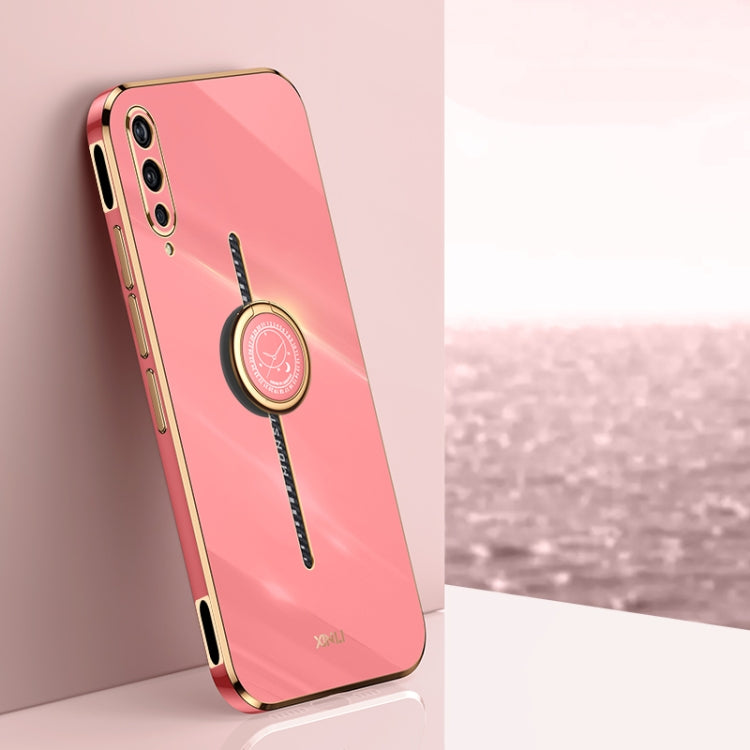 XINLI Straight Edge 6D Electroplate TPU Phone Case with Ring Holder, For vivo S17e, For vivo Y78+, For vivo iQOO Pro