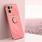 XINLI Straight Edge 6D Electroplate TPU Phone Case with Ring Holder, For vivo S17e, For vivo Y78+, For vivo iQOO Pro