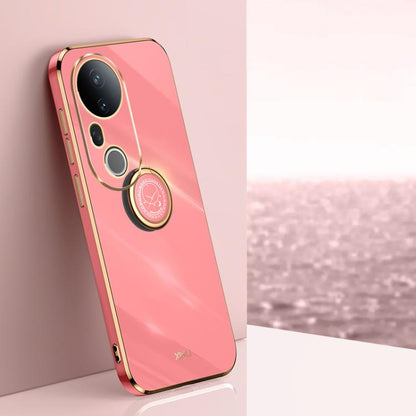 XINLI Straight Edge 6D Electroplate TPU Phone Case with Ring Holder