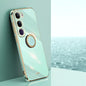 XINLI Straight Edge 6D Electroplate TPU Phone Case with Ring Holder, For vivo V40 Lite 5G, For vivo S18 Pro, For vivo S18e