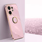 XINLI Straight Edge 6D Electroplate TPU Phone Case with Ring Holder, For vivo S30 Pro mini 5G, For vivo S30 5G, For vivo X200 Ultra