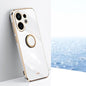XINLI Straight Edge 6D Electroplate TPU Phone Case with Ring Holder, For vivo S30 Pro mini 5G, For vivo S30 5G, For vivo X200 Ultra