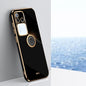 XINLI Straight Edge 6D Electroplate TPU Phone Case with Ring Holder