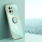 XINLI Straight Edge 6D Electroplate TPU Phone Case with Ring Holder, For vivo V40 Lite 5G, For vivo S18 Pro, For vivo S18e