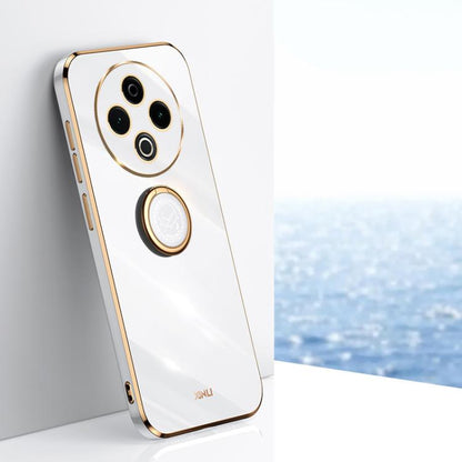XINLI Straight Edge 6D Electroplate TPU Phone Case with Ring Holder