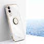 XINLI Straight Edge 6D Electroplate TPU Phone Case with Ring Holder, For vivo Y600 Pro 5G, For vivo V70 FE 5G, For vivo X300 Ultra