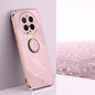 XINLI Straight Edge 6D Electroplate TPU Phone Case with Ring Holder, For vivo Y600 Pro 5G, For vivo V70 FE 5G, For vivo X300 Ultra