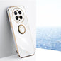XINLI Straight Edge 6D Electroplate TPU Phone Case with Ring Holder, For vivo Y600 Pro 5G, For vivo V70 FE 5G, For vivo X300 Ultra
