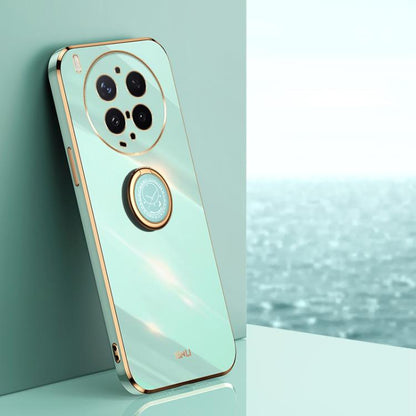 XINLI Straight Edge 6D Electroplate TPU Phone Case with Ring Holder, For vivo Y600 Pro 5G, For vivo V70 FE 5G, For vivo X300 Ultra