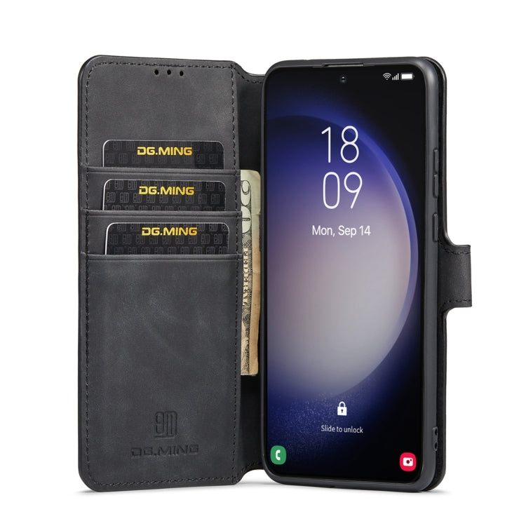 DG.MING Retro Oil Edge Flip Leather Phone Case