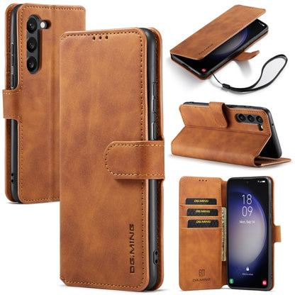 DG.MING Retro Oil Edge Flip Leather Phone Case