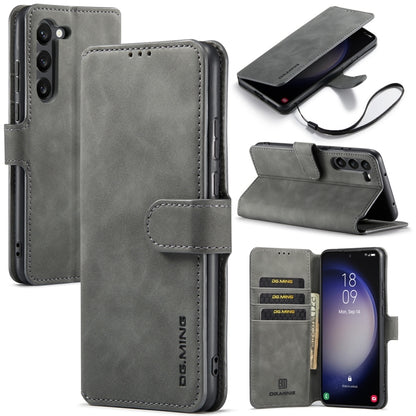 DG.MING Retro Oil Edge Flip Leather Phone Case