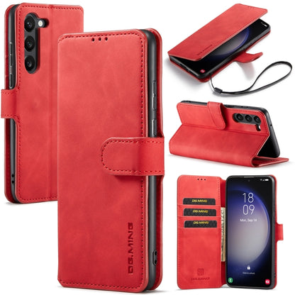 DG.MING Retro Oil Edge Flip Leather Phone Case