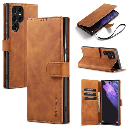 DG.MING Retro Oil Edge Flip Leather Phone Case