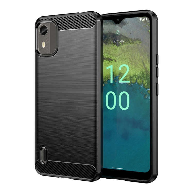 Brushed Texture Carbon Fiber TPU Phone Case