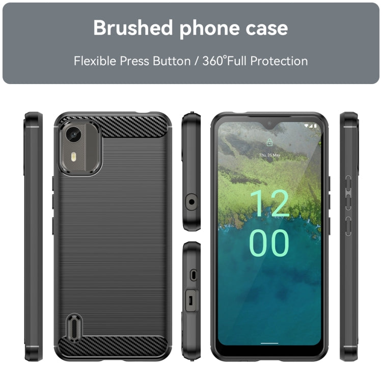 Brushed Texture Carbon Fiber TPU Phone Case